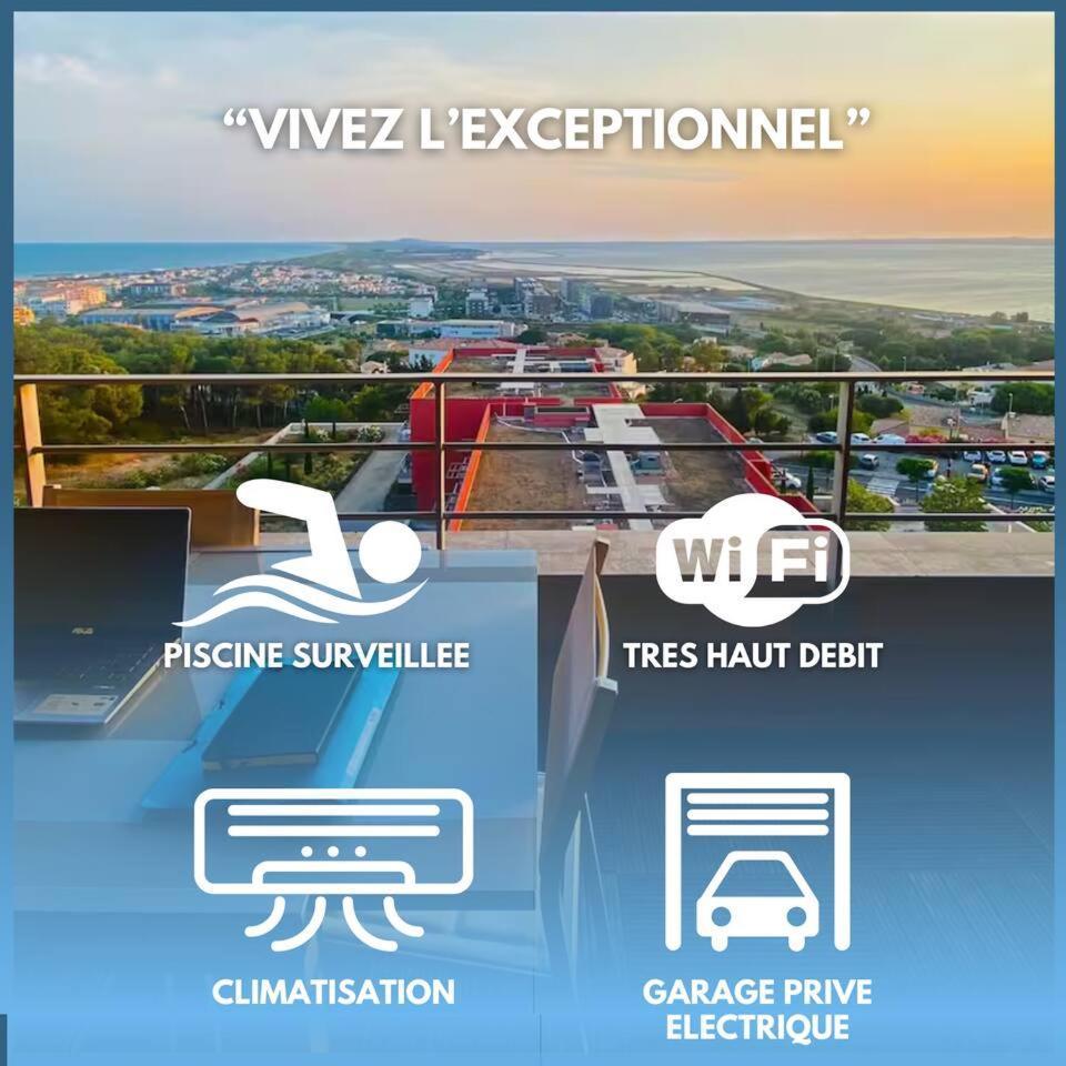 Apartmán Luxueux T3 Piscine Et Vue Somptueuse Sète Exteriér fotografie
